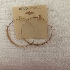 Large gold hoops, never worn